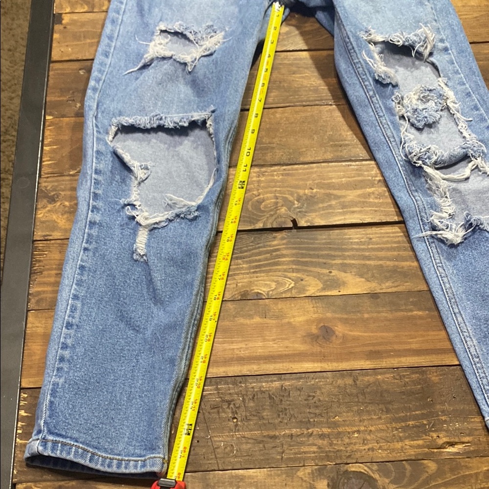 Cello Straight Leg Blue Jeans with Vintage Distressing - Picture 9 of 9
